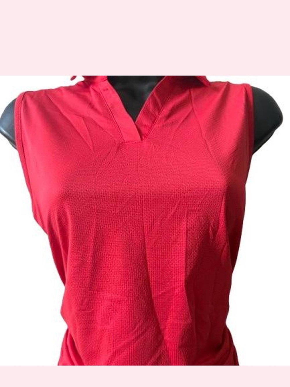 Sleeveless V-Neck Tank Top in Red